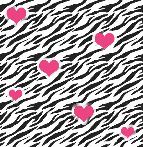 Backgrounds  Hearts  Zebra Hearts