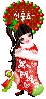 cute kawaii christmas girl