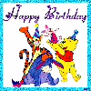 Pooh And Friends with Happy Birthday