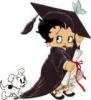 little betty Boop in cap and gown