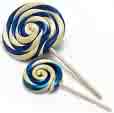 Blue and white Swearled Lollypop