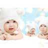 cute kawaii asian baby with a funny hat