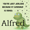 alfred!! the dinosaur