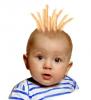 Random kid with fries coming out of its head!