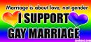 I support Gay  Marriage