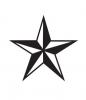 black/white nautical star 