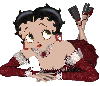 Betty Boop dressed in red 