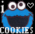 cookie monster- i love cookies :]