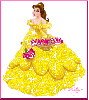 belle with flowers
