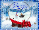 Winter in the Hamptons Snowglobe with Red Bow (with snowfall effect)- Virginia