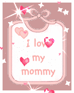i love my mommy, pink bib