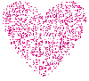 pink word heart