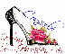 High Heel Shoe with Pink Rose (with sparkles)- Consuelo
