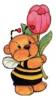 bee bear and flower