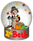 Thanksgiving Pilgrim Snowglobe (animated)- Beth