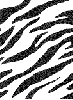 Zebra Stripes - Black Glitter
