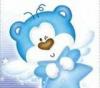 blue bear with wings