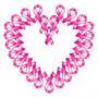 heart of pink ribbons