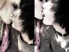 Emo Girl and Emo Boy kissing.