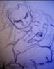 drawing of harley quinn and heath ledger