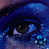blue glitter eye