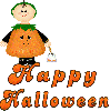 happy halloween - boy in candy corn costume