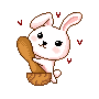 bunny with pestle and mortar