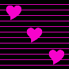 Pink Hearts n Stripes Tile