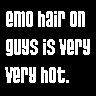 emo hair on guys