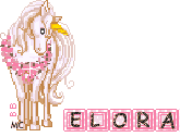 unicorn horse cute animated doll name-Elora