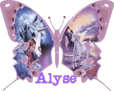 alyse's pink unicorn butterfly