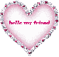 pink glitter heart-pink hello frind