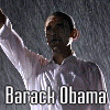Barack obama on the rain