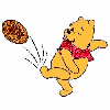 pooh bear playing football