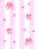 Pink Roses, Hearts, Jewels, and Stripes