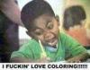funny little kid coloring