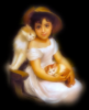 girl with kittens