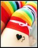 colorful socks heart ? 