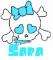 Emo skull Sara in Blue
