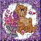bear with flowers