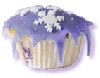 Winter Purple Cupcake