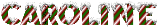 snow candy cane caroline