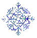 Blue Revolving Snowflake