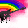 Black Guitar and Rainbow