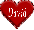 red heart with name David
