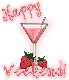 Happy weekend with strawberry coctail