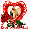 Sweet Valentine Love Heart Rose