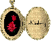 LOCKET WITH A RED ROSE WITH NAME KIMBERLY