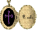 locket with purple cross with name brenda