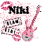 Glam girl, pink guitar- Niki
